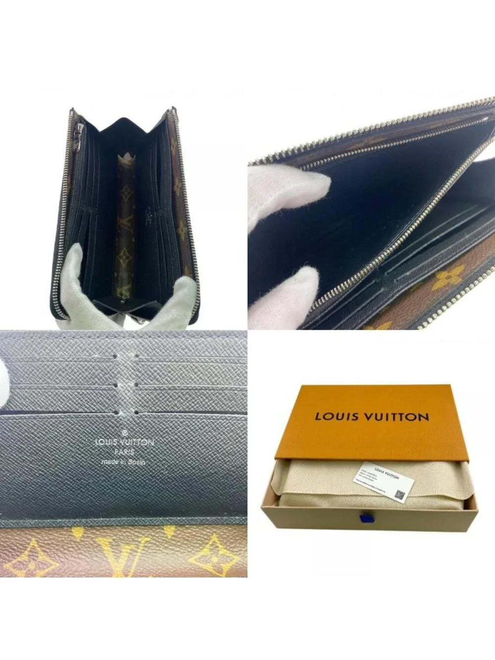 Louis Vuitton L-Shaped Zipper Clutch Strap Removable Zippy Dragonne Monogram